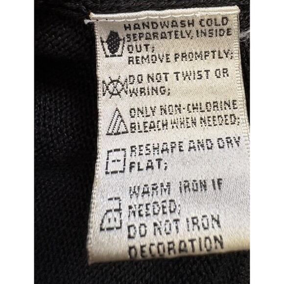 Victoria Jones Woman Black Snowman Holiday Christmas Sweater Medium - Picture 10 of 10